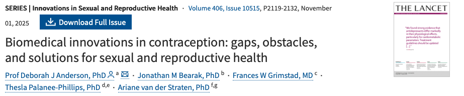 Biomedical innovations in contraception: gaps, obstacles, and solutions for sexual and reproductive health